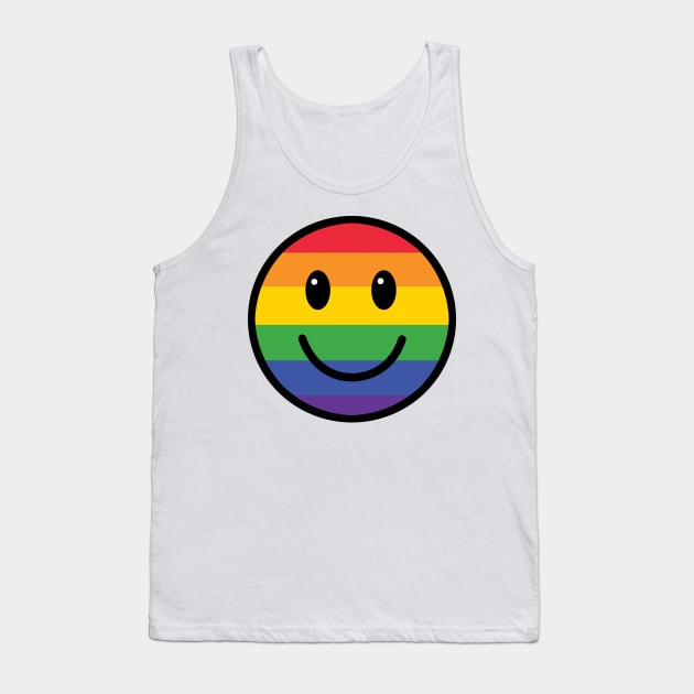 Rainbow Smiley Face Tank Top by SuperrSunday